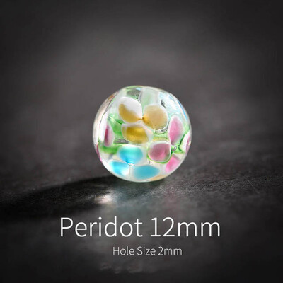 5 kom Okrugle ručno rađene labave perle Narukvice s naušnicama 12 mm DIY izrada nakita Cvijet za ogrlicu Rukotvorine Odstojnik perla Lampwork staklo