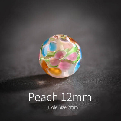 5 kom Okrugle ručno rađene labave perle Narukvice s naušnicama 12 mm DIY izrada nakita Cvijet za ogrlicu Rukotvorine Odstojnik perla Lampwork staklo