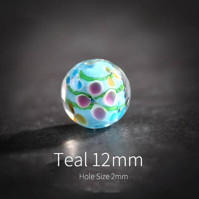 5 kom Okrugle ručno rađene labave perle Narukvice s naušnicama 12 mm DIY izrada nakita Cvijet za ogrlicu Rukotvorine Odstojnik perla Lampwork staklo