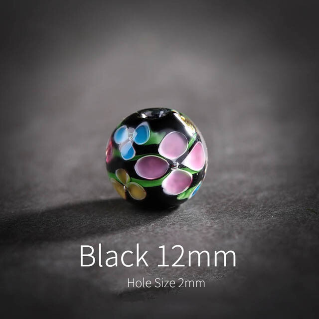 5 kom Okrugle ručno rađene labave perle Narukvice s naušnicama 12 mm DIY izrada nakita Cvijet za ogrlicu Rukotvorine Odstojnik perla Lampwork staklo