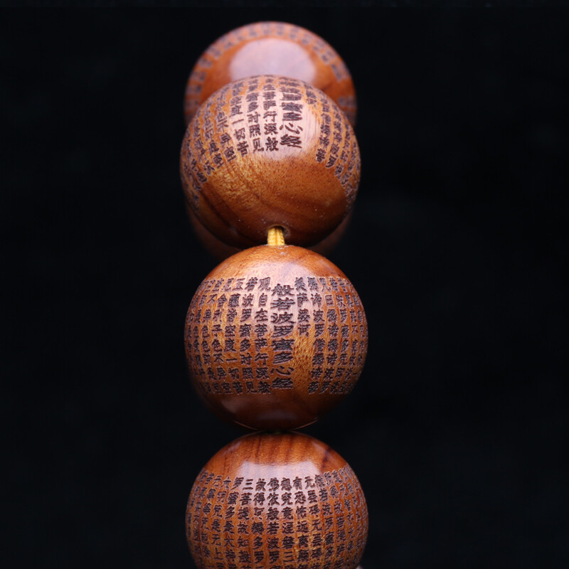 Tibeti buddhista karkötő Férfi 20 mm-es tömörfa rózsafüzér gyöngyök