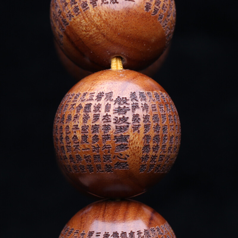 Tibeti buddhista karkötő Férfi 20 mm-es tömörfa rózsafüzér gyöngyök