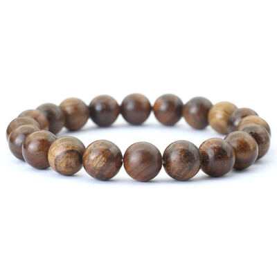 Minimalistinė natūralaus medžio apyrankė vyrams, 10 mm venge karoliukai, apyrankė, meditacinė joga Budos apyrankė laisvalaikiui Pulseira