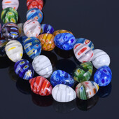 10 ks náhodných zmiešaných kvetinových vzorov 12x16 mm kvapkovité korálky Millefiori zo skla, voľné lampworkové korálky na výrobu šperkov, DIY komponenty