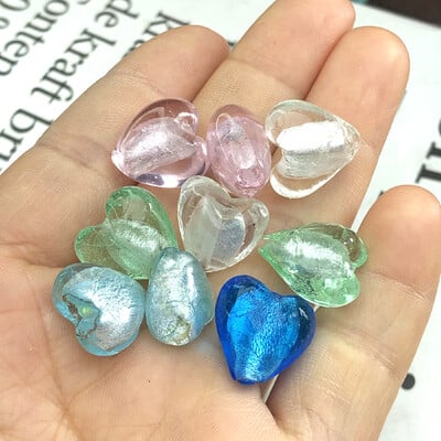 15MM Veľký Murano srdiečkový malachitový zelený cukríkový pruhovaný krištáľový sklenený prívesok s korálkou na výrobu náušníc s motívom lásky.