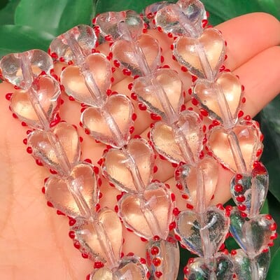 15MM Veľký Murano srdiečkový malachitový zelený cukríkový pruhovaný krištáľový sklenený prívesok s korálkou na výrobu náušníc s motívom lásky.