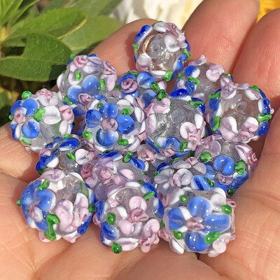 12 mm-es nagy muránói virág, átlátszó lámpatest piros fehér üveg laza távtartó gyöngyök ékszerkészítéshez barkácsolás karkötő medál kiegészítők