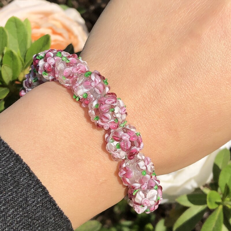 12 mm-es nagy muránói virág, átlátszó lámpatest piros fehér üveg laza távtartó gyöngyök ékszerkészítéshez barkácsolás karkötő medál kiegészítők