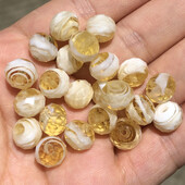 12 mm číre žlté Murano priehľadné fazetované korálky Rondelle Flower Lampwork z krištáľového skla na výrobu náramkov, doplnkov pre domácich majstrov.