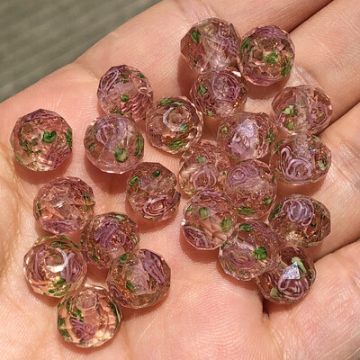 12 mm číre žlté Murano priehľadné fazetované korálky Rondelle Flower Lampwork z krištáľového skla na výrobu náramkov, doplnkov pre domácich majstrov.