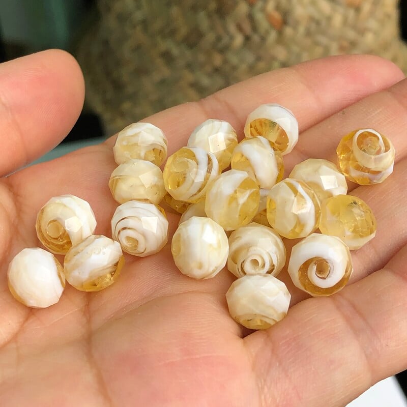 12 mm číre žlté Murano priehľadné fazetované korálky Rondelle Flower Lampwork z krištáľového skla na výrobu náramkov, doplnkov pre domácich majstrov.