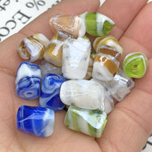 9X12MM trikampio cilindro juostelės Murano lempos stiklas, laisvai pagaminti karoliukai papuošalams gaminti pasidaryk pats auskarų apyrankės priedas