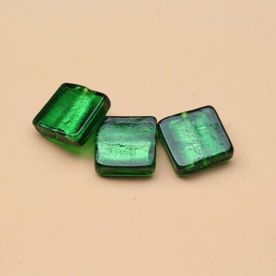 10 kom 20 mm Lampwork staklene perle kvadratne ravne folije u više boja za izradu nakita DIY Craft bijelo ružičasta mješavina