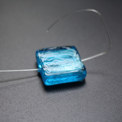 10 kom 20 mm Lampwork staklene perle kvadratne ravne folije u više boja za izradu nakita DIY Craft bijelo ružičasta mješavina