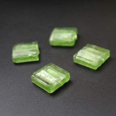 10 kom 20 mm Lampwork staklene perle kvadratne ravne folije u više boja za izradu nakita DIY Craft bijelo ružičasta mješavina