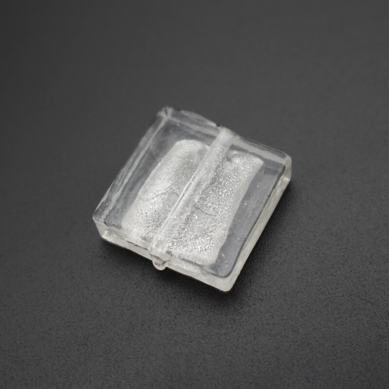 10 kom 20 mm Lampwork staklene perle kvadratne ravne folije u više boja za izradu nakita DIY Craft bijelo ružičasta mješavina