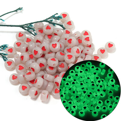 100 kom 7 mm šarene zvjezdane perle s mjesecom Svjetleće perle Razmakne perle svijetle u mraku Za izradu nakita Diy Charms Narukvica Ogrlica