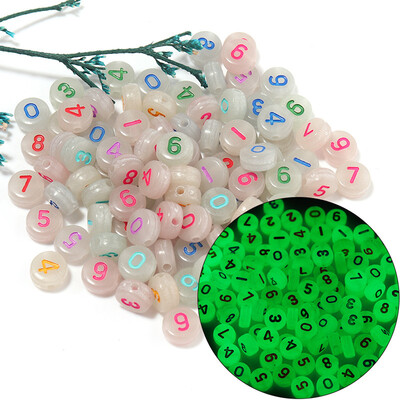 100 kom 7 mm šarene zvjezdane perle s mjesecom Svjetleće perle Razmakne perle svijetle u mraku Za izradu nakita Diy Charms Narukvica Ogrlica