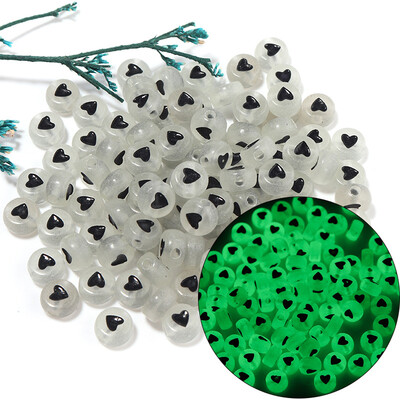 100 kom 7 mm šarene zvjezdane perle s mjesecom Svjetleće perle Razmakne perle svijetle u mraku Za izradu nakita Diy Charms Narukvica Ogrlica