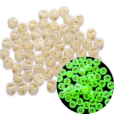 100 kom 7 mm šarene zvjezdane perle s mjesecom Svjetleće perle Razmakne perle svijetle u mraku Za izradu nakita Diy Charms Narukvica Ogrlica