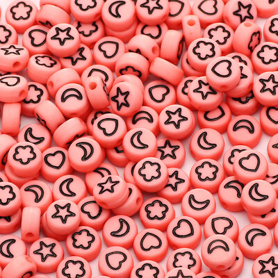 100 komada akrilnih perli s mješovitim uzorkom, ravnih okruglih labavih odstojnih perli za ručni rad Diy Izrada nakita Narukvice Dodaci za ogrlice