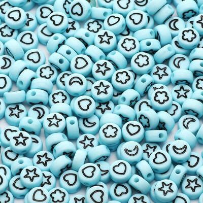 100 komada akrilnih perli s mješovitim uzorkom, ravnih okruglih labavih odstojnih perli za ručni rad Diy Izrada nakita Narukvice Dodaci za ogrlice