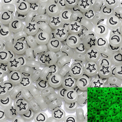 100 komada akrilnih perli s mješovitim uzorkom, ravnih okruglih labavih odstojnih perli za ručni rad Diy Izrada nakita Narukvice Dodaci za ogrlice