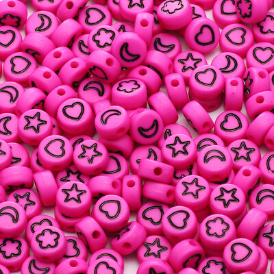 100 komada akrilnih perli s mješovitim uzorkom, ravnih okruglih labavih odstojnih perli za ručni rad Diy Izrada nakita Narukvice Dodaci za ogrlice