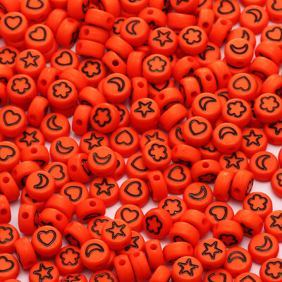 100 komada akrilnih perli s mješovitim uzorkom, ravnih okruglih labavih odstojnih perli za ručni rad Diy Izrada nakita Narukvice Dodaci za ogrlice