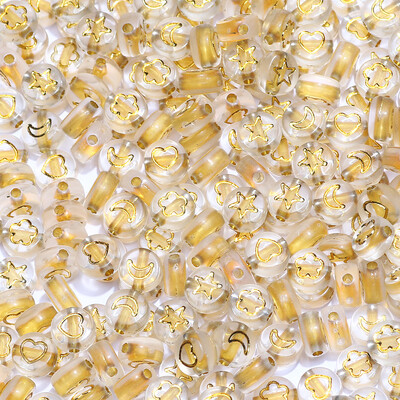 100 komada akrilnih perli s mješovitim uzorkom, ravnih okruglih labavih odstojnih perli za ručni rad Diy Izrada nakita Narukvice Dodaci za ogrlice