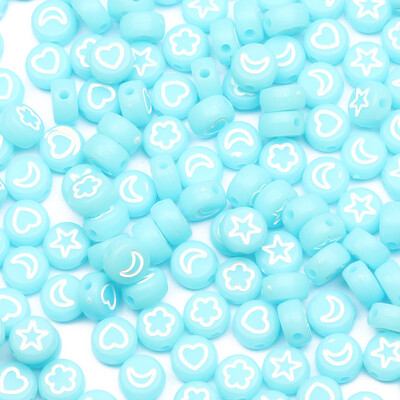 100 komada akrilnih perli s mješovitim uzorkom, ravnih okruglih labavih odstojnih perli za ručni rad Diy Izrada nakita Narukvice Dodaci za ogrlice