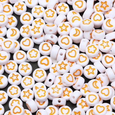 100 komada akrilnih perli s mješovitim uzorkom, ravnih okruglih labavih odstojnih perli za ručni rad Diy Izrada nakita Narukvice Dodaci za ogrlice