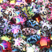 10 ks 15 mm leopardie korálky s hviezdičkou akrylové voľné dištančné korálky na výrobu šperkov, DIY prívesok, náramok, náhrdelník, ručne vyrobené doplnky