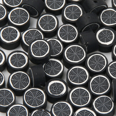 10 mm-es Halloween sorozat agyaggyöngyök sütőtök mintás polimer távtartó gyöngyök ékszerkészítéshez kiegészítők barkács kézzel készített 20/50/100db