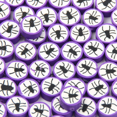 10 mm-es Halloween sorozat agyaggyöngyök sütőtök mintás polimer távtartó gyöngyök ékszerkészítéshez kiegészítők barkács kézzel készített 20/50/100db