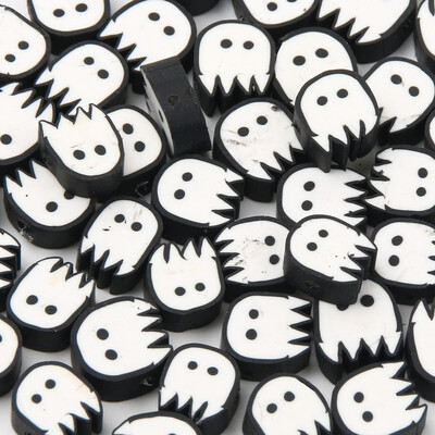 10 mm-es Halloween sorozat agyaggyöngyök sütőtök mintás polimer távtartó gyöngyök ékszerkészítéshez kiegészítők barkács kézzel készített 20/50/100db