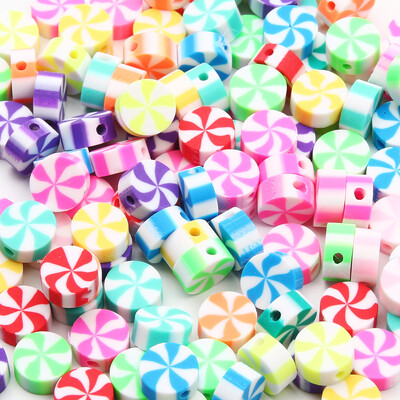 10 mm-es Halloween sorozat agyaggyöngyök sütőtök mintás polimer távtartó gyöngyök ékszerkészítéshez kiegészítők barkács kézzel készített 20/50/100db