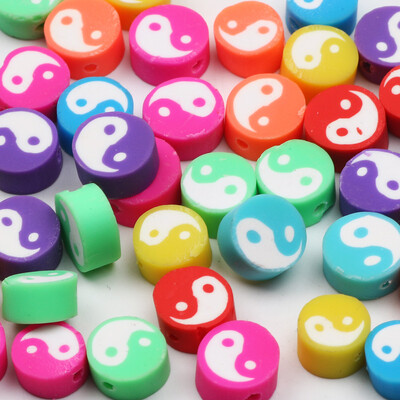 10 mm-es Halloween sorozat agyaggyöngyök sütőtök mintás polimer távtartó gyöngyök ékszerkészítéshez kiegészítők barkács kézzel készített 20/50/100db