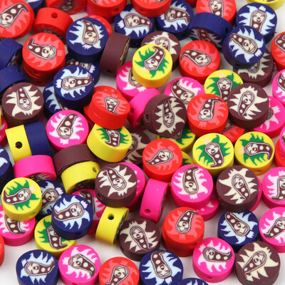 10 mm-es Halloween sorozat agyaggyöngyök sütőtök mintás polimer távtartó gyöngyök ékszerkészítéshez kiegészítők barkács kézzel készített 20/50/100db