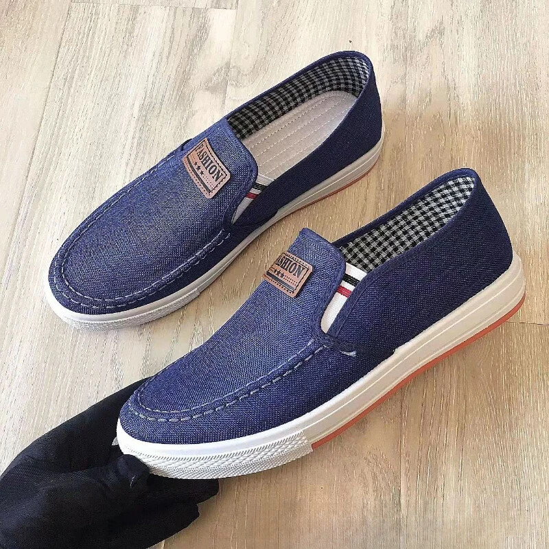 Nové jesenné pánske ležérne topánky, plátené pohodlné mokasíny, turistické topánky, protišmykové mäkké tenisky, zapatillas, mokasíny, pánske topánky
