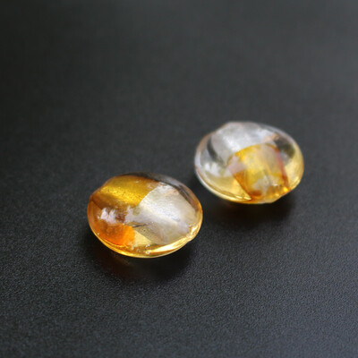 10 komada okruglih pljosnatih staklenih perli od 20 mm dvostrukih boja s više boja za nakit i rukotvorine