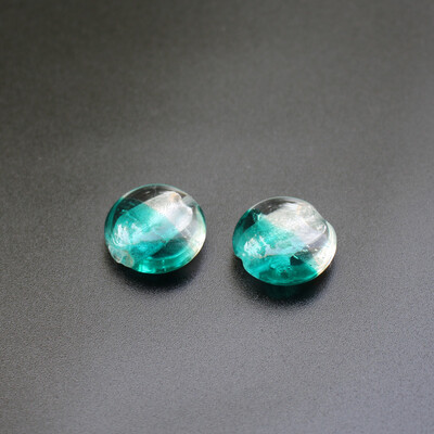 10 komada okruglih pljosnatih staklenih perli od 20 mm dvostrukih boja s više boja za nakit i rukotvorine