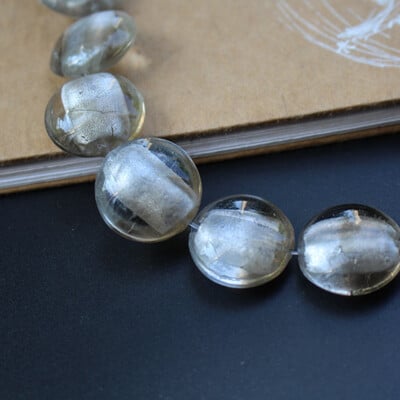 10 komada okruglih pljosnatih staklenih perli od 20 mm dvostrukih boja s više boja za nakit i rukotvorine