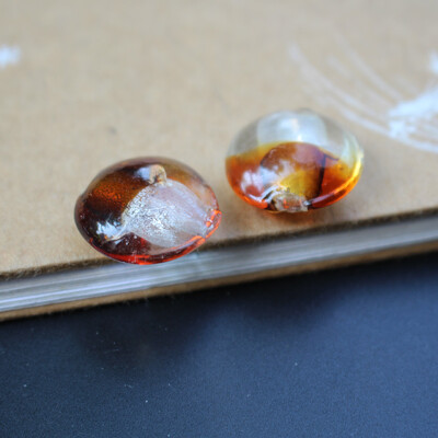 10 komada okruglih pljosnatih staklenih perli od 20 mm dvostrukih boja s više boja za nakit i rukotvorine