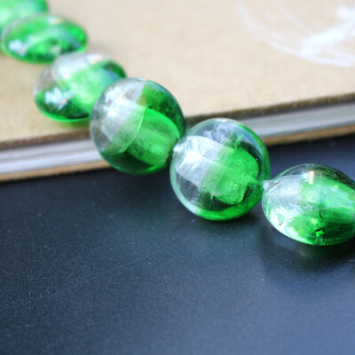 10 komada okruglih pljosnatih staklenih perli od 20 mm dvostrukih boja s više boja za nakit i rukotvorine