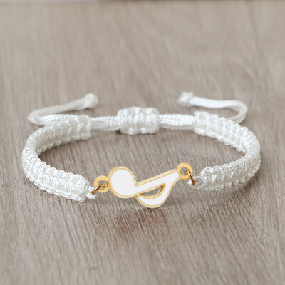 Narukvice s rock glazbom za muškarce Žene Legura Glazbena nota Narukvice s privjescima Par Ručno tkani sretni konop Narukvica Nakit za ljubavnika Poklon