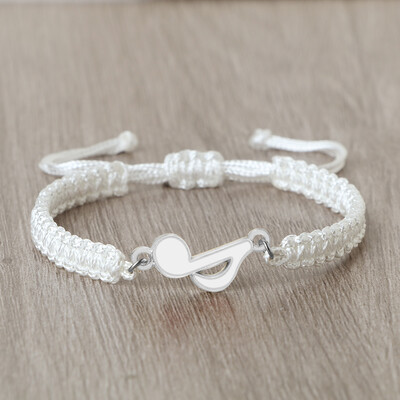 Narukvice s rock glazbom za muškarce Žene Legura Glazbena nota Narukvice s privjescima Par Ručno tkani sretni konop Narukvica Nakit za ljubavnika Poklon