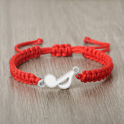 Narukvice s rock glazbom za muškarce Žene Legura Glazbena nota Narukvice s privjescima Par Ručno tkani sretni konop Narukvica Nakit za ljubavnika Poklon