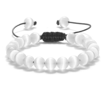 Narukvica od kamenih perli od tigrovog oka od 8 mm, podesiva narukvica od pletenog užeta, prirodna stijena od lave, muškarci, žene, narukvice za yogu, liječenje ravnoteže