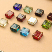 Vintage 12mm Lampwork staklene perle Kvadratna perla Crvena Bijela Crna Mješovita za Naušnice Narukvica Ogrlica Izrada nakita Privjesci DIY Acce